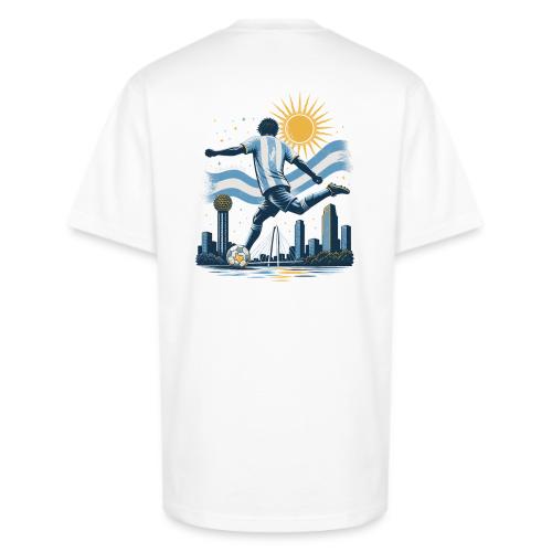 Argentina Mundial Tee (blanco) — Doble Estampado - Unisex Oversized Heavyweight T-Shirt