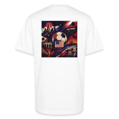 USA Mundial Tee (blanco) — Doble Estampado - Unisex Oversized Heavyweight T-Shirt