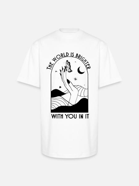 Moonlit Silhouette - Unisex Oversized Heavyweight T-Shirt - white