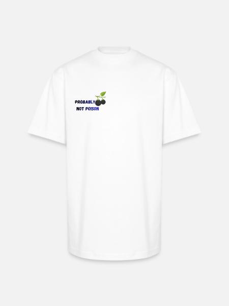 Probably Not Poison -Black Nightshade - Unisex Oversized Heavyweight T-Shirt - white
