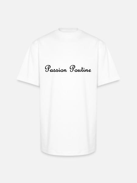 Poutine Passion - Unisex Oversized Heavyweight T-Shirt - white