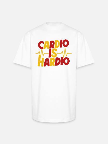 Cardio is Hardio - Unisex Oversized Heavyweight T-Shirt - white