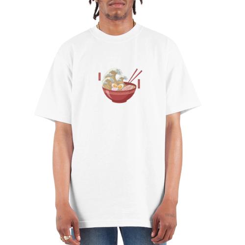The Great Wave of Ramen - Unisex Oversized Heavyweight T-Shirt