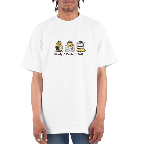 Funny Student Study Panic Fail Back To School - Unisex Oversized Heavyweight T-Shirt
