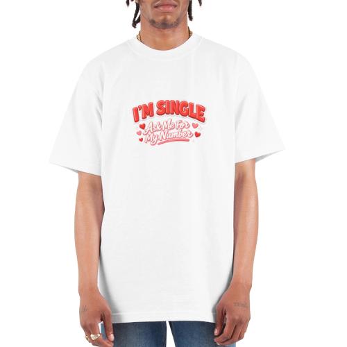 I’m Single Retro Bubble - Unisex Oversized Heavyweight T-Shirt