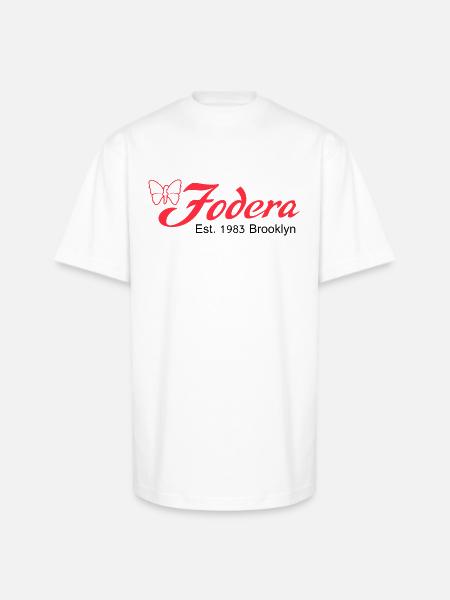 fodera_bass_guitar_logo_black - Unisex Oversized Heavyweight T-Shirt - white