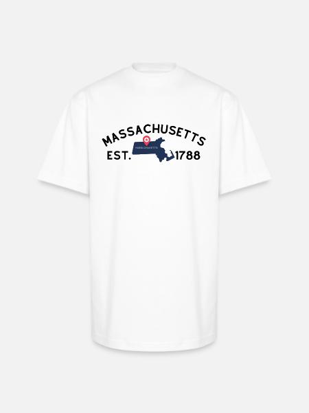 Massachusetts - Unisex Oversized Heavyweight T-Shirt - white