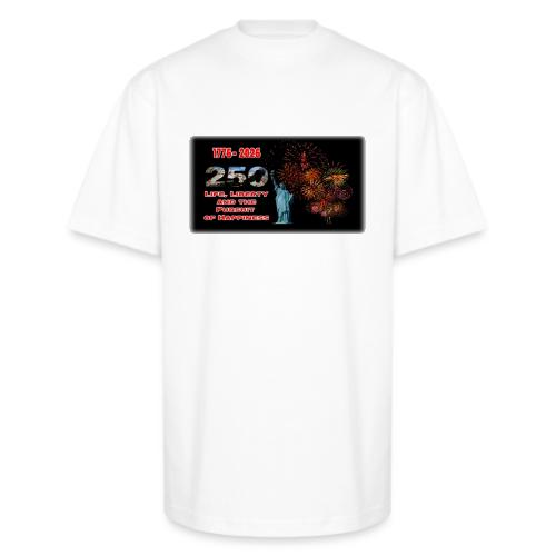 1776 - 2026 - 250 Years USA | Fireworks - Unisex Oversized Heavyweight T-Shirt