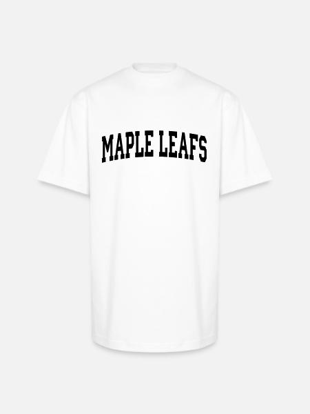 Maple Leafs-block - Unisex Oversized Heavyweight T-Shirt - white