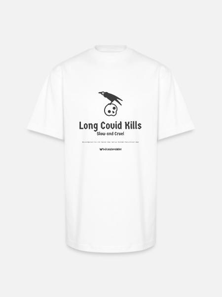 Long Crowvid kills - Unisex Oversized Heavyweight T-Shirt - white