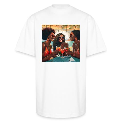 Mrs. S' GGG Retreat_Sisters Sipping Sangrias - Unisex Oversized Heavyweight T-Shirt
