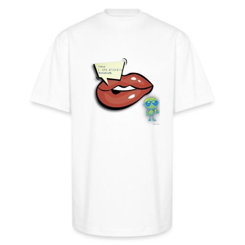 Smoon City_I wear lipstick - Unisex Oversized Heavyweight T-Shirt