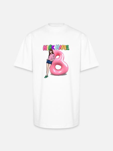 Nick Name B - Unisex Oversized Heavyweight T-Shirt - white