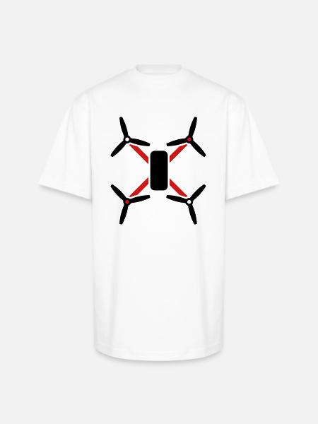 quad - Unisex Oversized Heavyweight T-Shirt - white