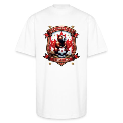 Canada Beaver Crest T-Shirt, Pride Badge Gift - Unisex Oversized Heavyweight T-Shirt