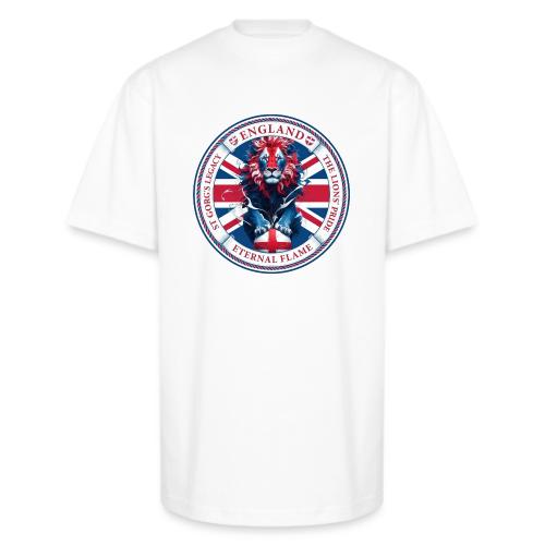 England Lion Emblem T Shirt, Flag Pride Gift - Unisex Oversized Heavyweight T-Shirt