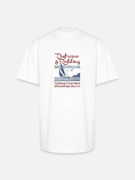 Dufresne and Redding Fishing Charters - Unisex Oversized Heavyweight T-Shirt - white
