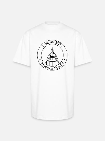 Madison Foodie Capitol - Black - Unisex Oversized Heavyweight T-Shirt - white