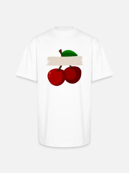 Cherry - Unisex Oversized Heavyweight T-Shirt - white