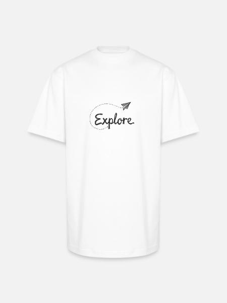 Explore Motivation - Unisex Oversized Heavyweight T-Shirt - white