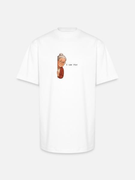 i saw that - Unisex Oversized Heavyweight T-Shirt - white