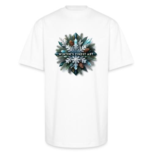 Intricate Frozen Evergreen T-Shirt - Unisex Oversized Heavyweight T-Shirt
