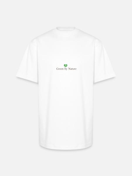 Green by Nature - Unisex Oversized Heavyweight T-Shirt - white