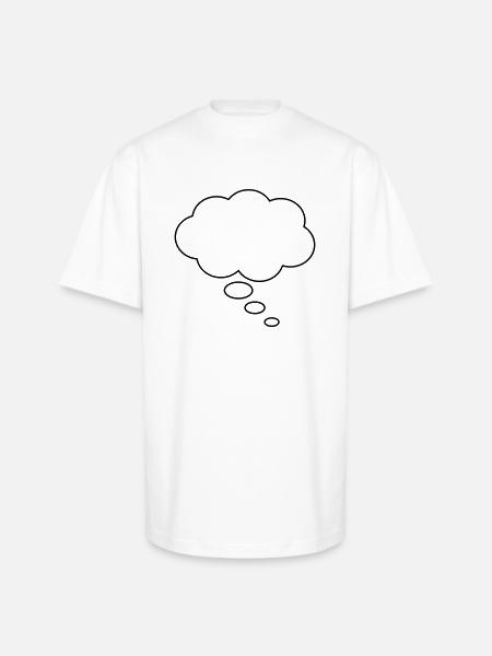 Thought bubble - Unisex Oversized Heavyweight T-Shirt - white