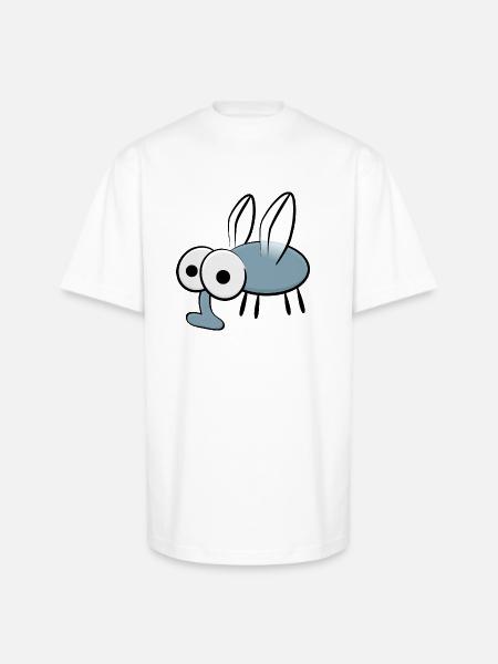 Cartoon mosquito - Unisex Oversized Heavyweight T-Shirt - white