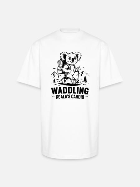Waddling Koala Cardio - Unisex Oversized Heavyweight T-Shirt - white