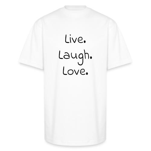 Smoon City_Live laugh love Black - Unisex Oversized Heavyweight T-Shirt