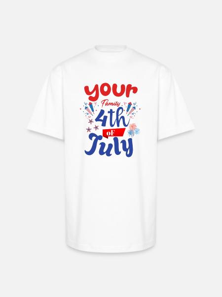 4th Of July - Unisex Oversized Heavyweight T-Shirt - white