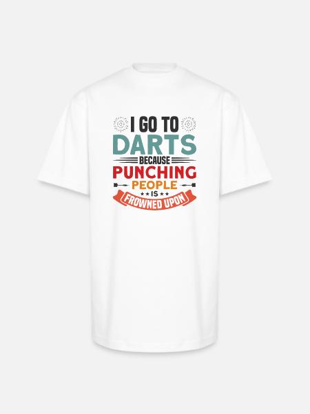 Darts Dart Player - Unisex Oversized Heavyweight T-Shirt - white