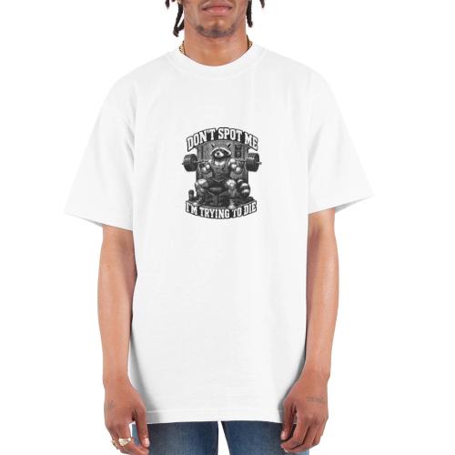 Raccoon Lifter Don’t Spot Me - Unisex Oversized Heavyweight T-Shirt