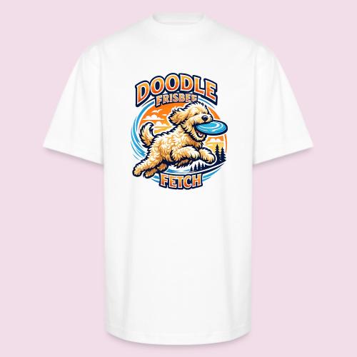Doodle Frisbee Fetch | Goldendoodle Dog Lover - Unisex Oversized Heavyweight T-Shirt