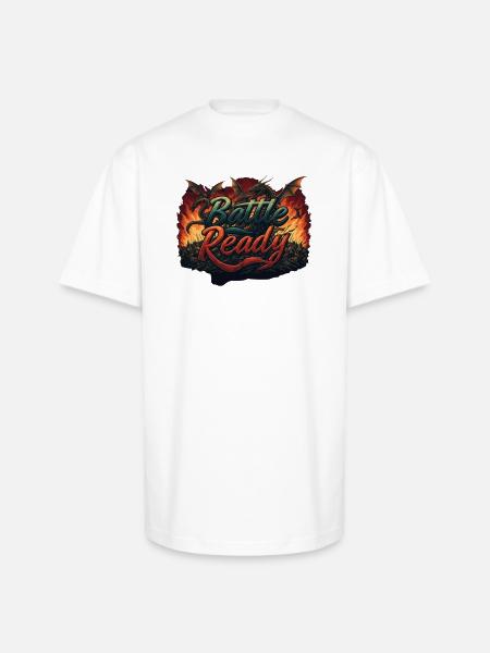 Battle Ready - Unisex Oversized Heavyweight T-Shirt - white