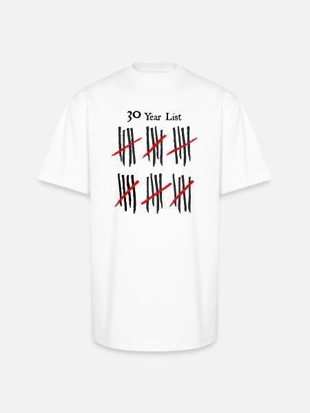 Crossed Tally Minimalism - Unisex Oversized Heavyweight T-Shirt - white