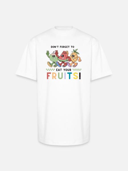 Playful Fruit - Unisex Oversized Heavyweight T-Shirt - white