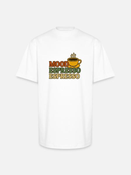 Mood Espresso Coffee Design - Unisex Oversized Heavyweight T-Shirt - white