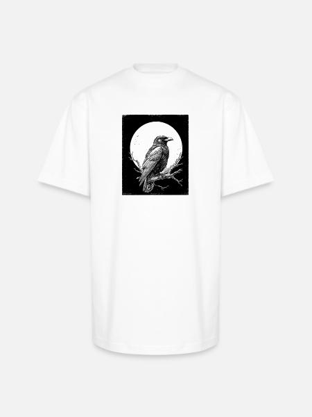Black Raven - Unisex Oversized Heavyweight T-Shirt - white