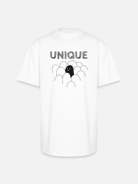 Unique Amidst the Crowd - Unisex Oversized Heavyweight T-Shirt - white