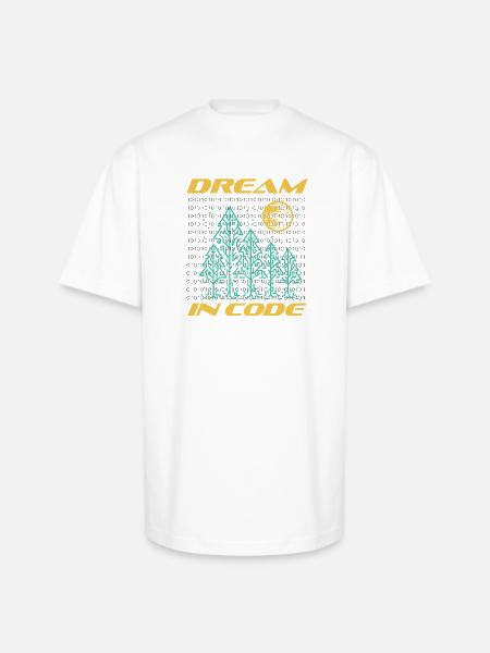 Dream In Code - Unisex Oversized Heavyweight T-Shirt - white