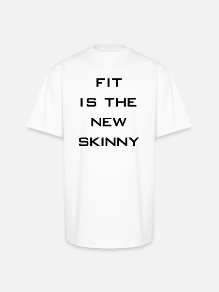 fit is the new skinny - Unisex Oversized Heavyweight T-Shirt - white