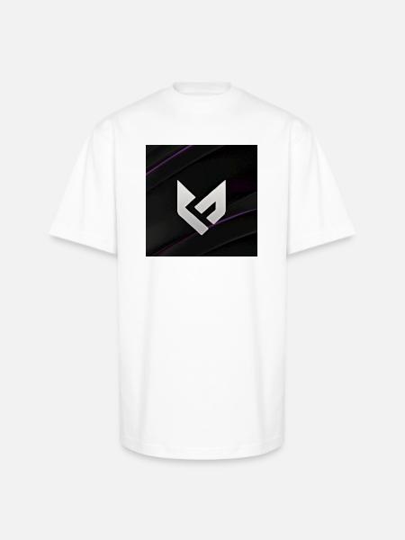 Geometric Monogram Glyph - Unisex Oversized Heavyweight T-Shirt - white