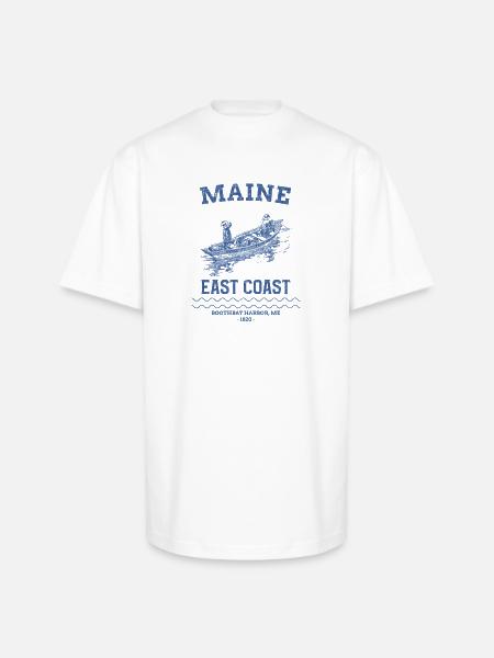 east_coast_boothbay - Unisex Oversized Heavyweight T-Shirt - white