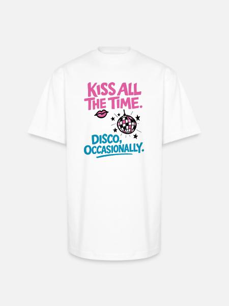 Kiss all the time - Unisex Oversized Heavyweight T-Shirt - white