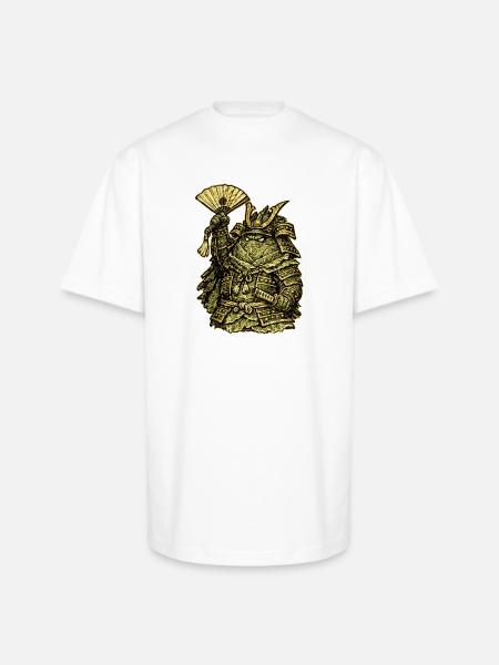Cabbage Colonel — Funny Vegetable Commander - Unisex Oversized Heavyweight T-Shirt - white