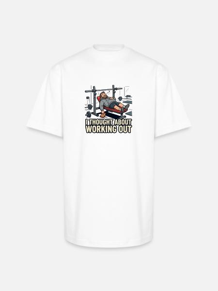 Emotionally Weak Physically Strong - Unisex Oversized Heavyweight T-Shirt - white