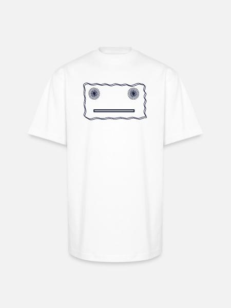 Happy Face - Unisex Oversized Heavyweight T-Shirt - white