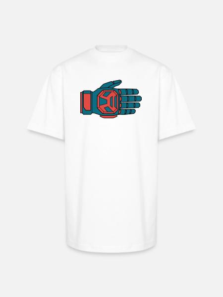 Secure Downhill Glove BMX Rider - Unisex Oversized Heavyweight T-Shirt - white